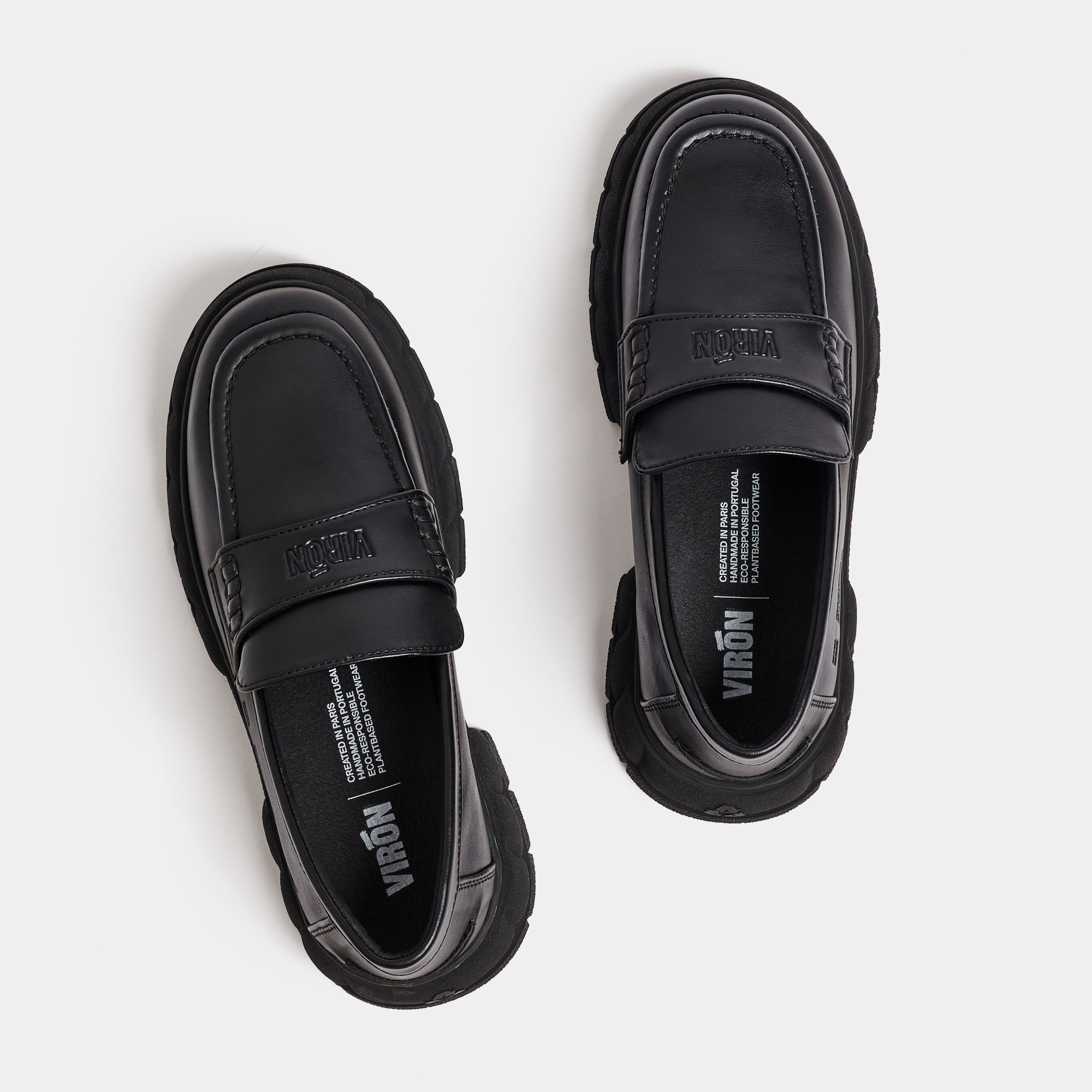 靴 VIRON apple loafer Quantum Virón Quantum Black Apple Loafer