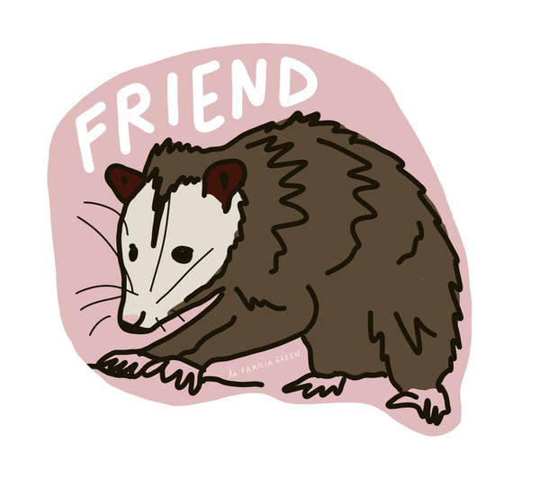 Possum Sticker from La Familia Green