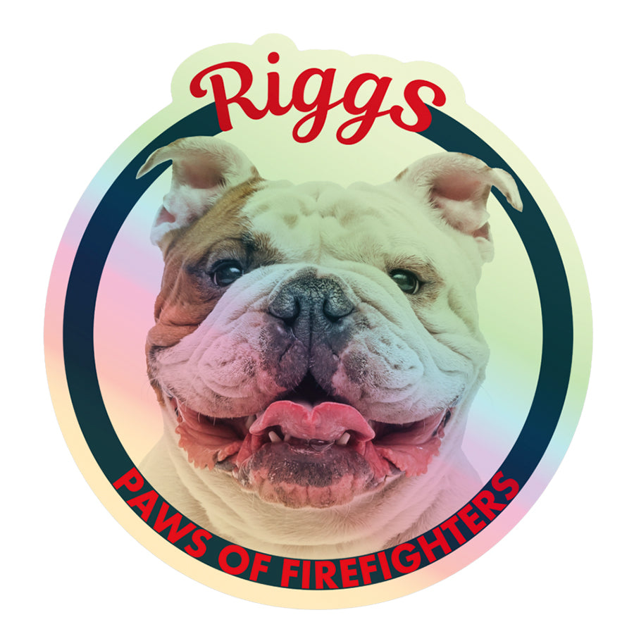 Paws of Firefighters Riggs Sticker by Emmy Park