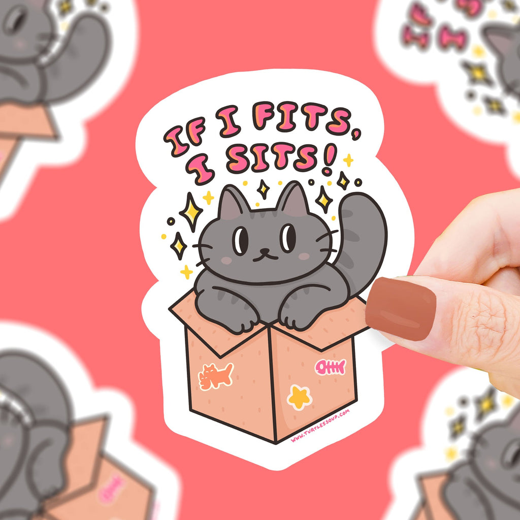 If I Fits I Sits Sticker from Turtle's Soup