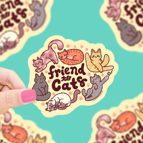 Friend to Cats Sticker from Turtle's Soup