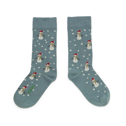 Women's Snow Day Crew Sock in Fog from Zkano