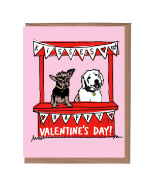 Kissing Booth Valentine's Day Greeting Card from La Familia Green
