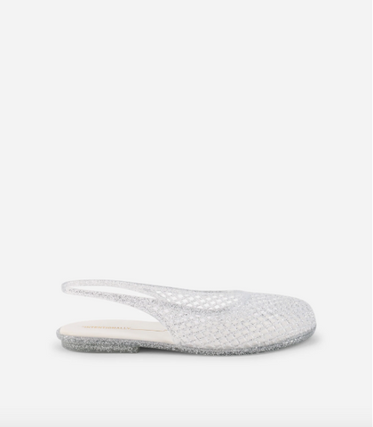 Nessa Jelly Slingback Ballet Flat in Crystal from Intentionally Blank