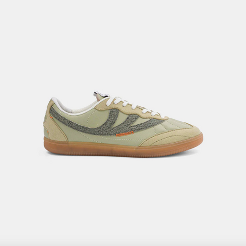 Flow Sneaker in Full Green Mushroom Leather from MoEa