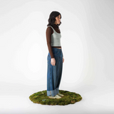 Flow Sneaker in Full Green Mushroom Leather from MoEa