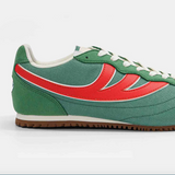 Rise Sneaker in Green & Red Corn Leather from MoEa