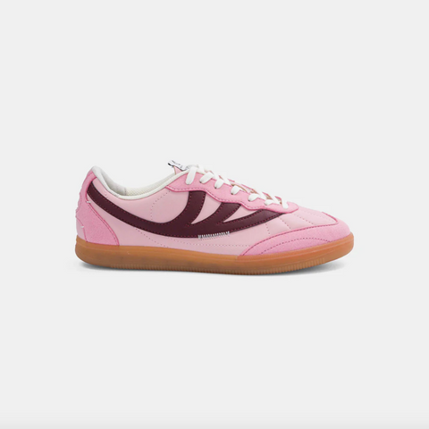Flow Sneaker in Pink & Wine Corn Leather from MoEa