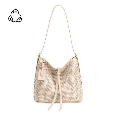 Thalia Bone Recycled Vegan Leather Tote from Melie Bianco