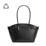 Hazel Black Recycled Vegan Leather Tote from Melie Bianco