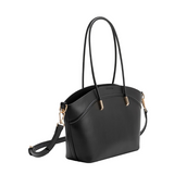 Hazel Black Recycled Vegan Leather Tote from Melie Bianco