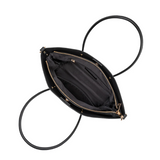 Hazel Black Recycled Vegan Leather Tote from Melie Bianco