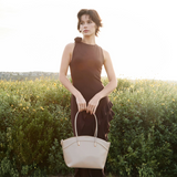 Hazel Black Recycled Vegan Leather Tote from Melie Bianco