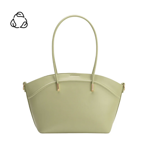 Hazel Mint Recycled Vegan Leather Tote from Melie Bianco