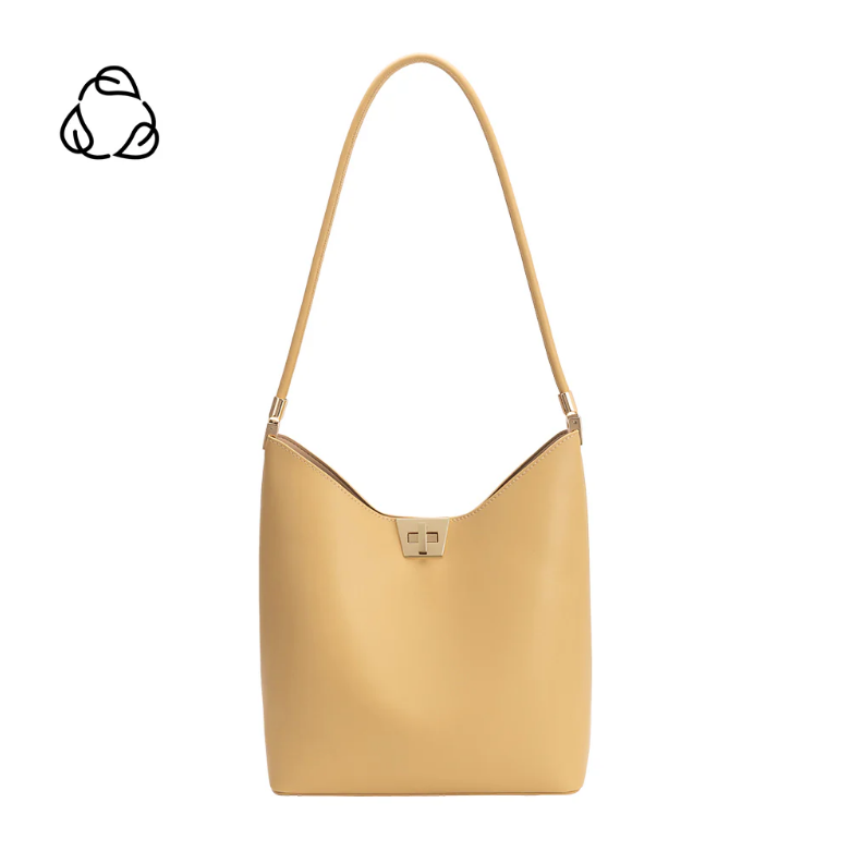 Billie Wheat Recycled Vegan Leather Tote from Melie Bianco
