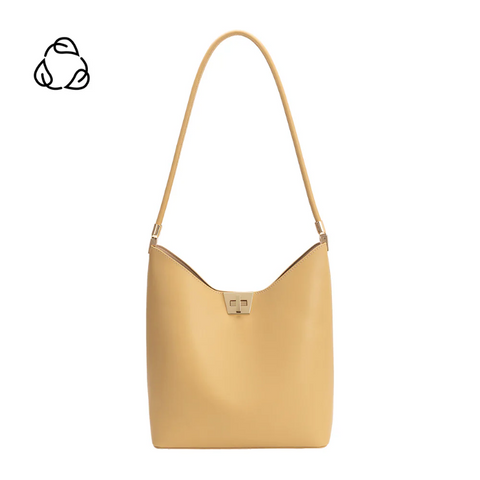 Billie Wheat Recycled Vegan Leather Tote from Melie Bianco