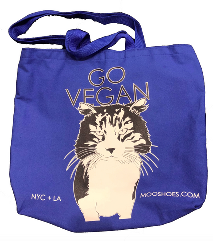 MooShoes Go Vegan Bowery Tote in Blue