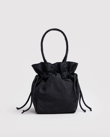 Nylon Drawstring Bag in Black from BAGGU