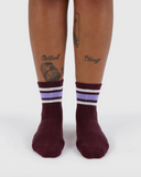 Ribbed Sock in Mahogany Stripe from BAGGU