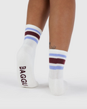 Ribbed Sock in Ivory Stripe from BAGGU