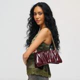 Erie Shoulder Bag in Burgundy from Urban Expressions