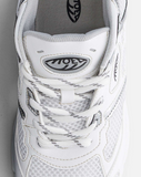 Rush Sneaker in White & Silver Apple Leather from MoEa