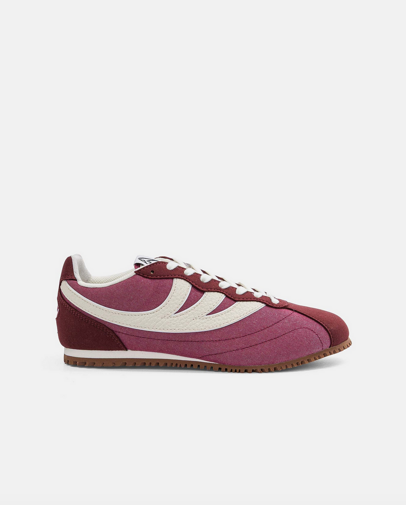 Rise Sneaker in Bordeaux Mushroom Leather from MoEa