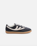 Flow Sneaker in Black & White Mushroom Leather from MoEa