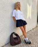 Flow Sneaker in Black & White Mushroom Leather from MoEa