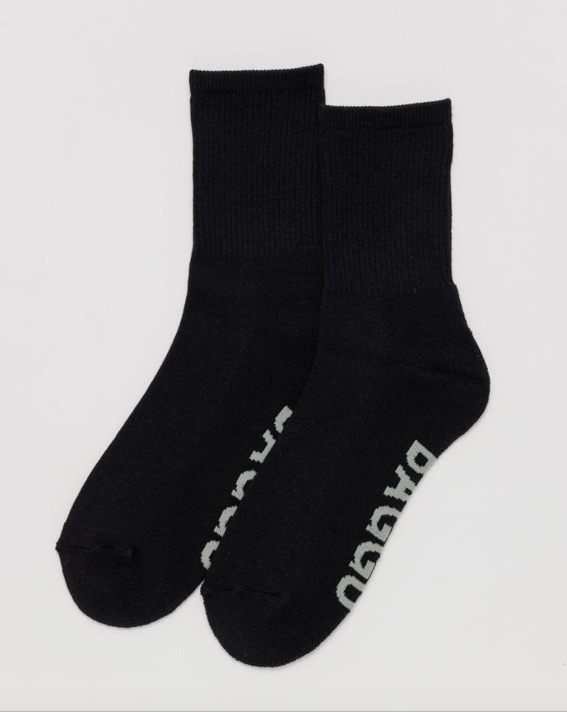 Ribbed Sock in Black from Baggu One size