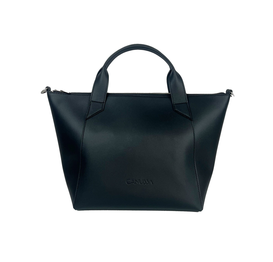 Trotto Crossbody Bag in Black Corn Leather from Canussa