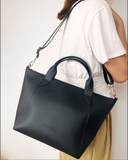 Trotto Crossbody Bag in Black Corn Leather from Canussa