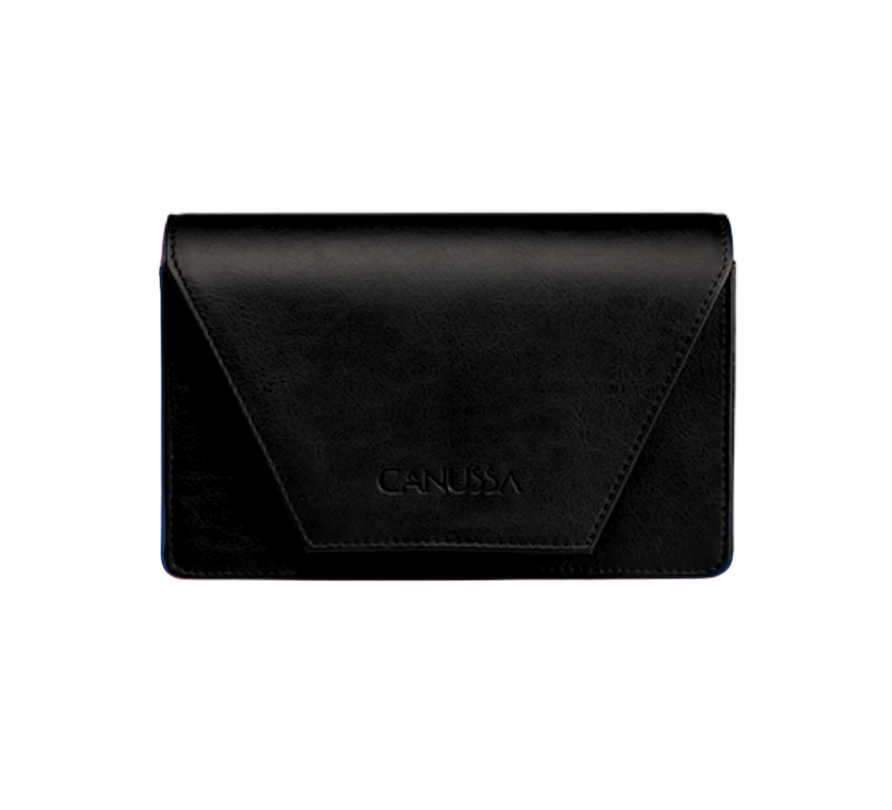 Hybrid Bag in Black Corn Leather from Canussa