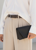 Hybrid Bag in Black Corn Leather from Canussa