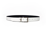 Reversable Belt in White / Black from Canussa