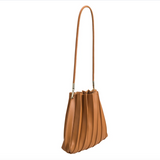 Carrie Tan Pleated Vegan Leather Shoulder Bag from Melie Bianco