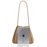 Carrie Tan Pleated Vegan Leather Shoulder Bag from Melie Bianco