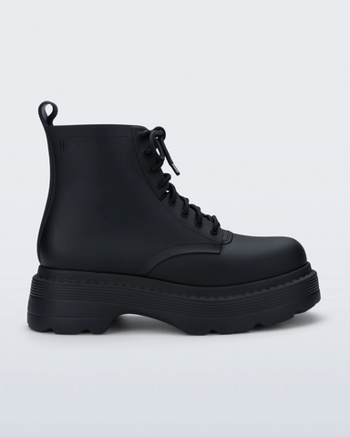 Coturno Soft Platform Boot in Matt Black from Melissa