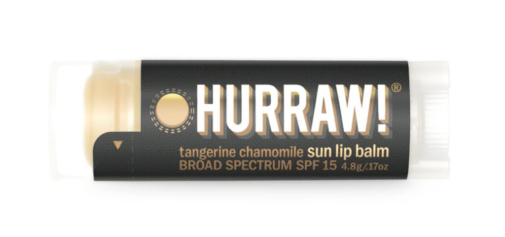 Tangerine Chamomile SPF 15 Sun Lip Balm from Hurraw!