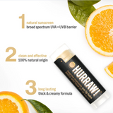 Tangerine Chamomile SPF 15 Sun Lip Balm from Hurraw!