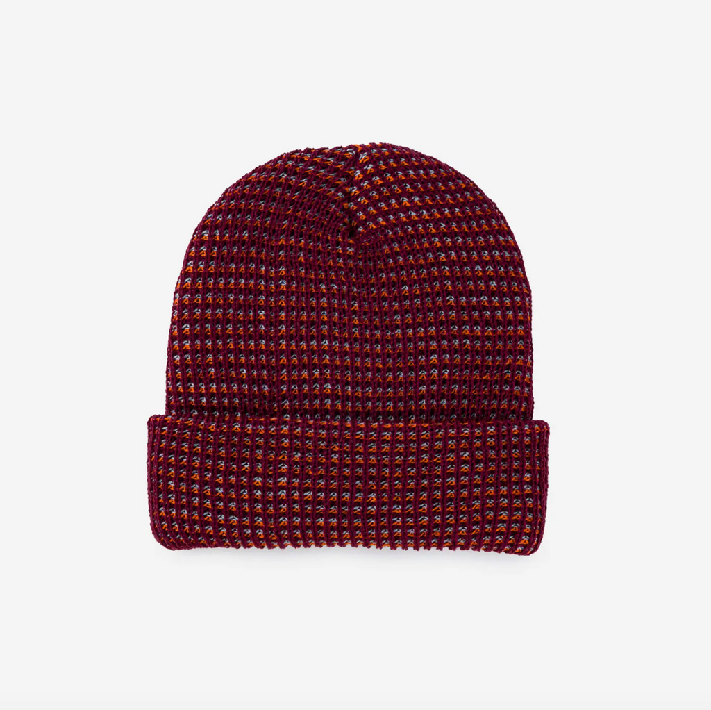 Grid Knit Beanie in Wine Red from Verloop
