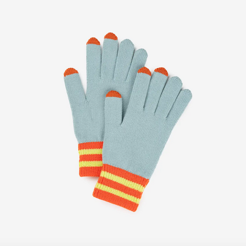 Sport Cuff Touchscreen Gloves in Stone Blue from Verloop