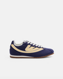 Rise Sneaker in Navy/Yellow Pineapple Leather from MoEa
