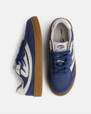 Veyron Low Sneaker in Blue/Cream Mushroom Leather from MoEa