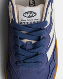 Veyron Low Sneaker in Blue/Cream Mushroom Leather from MoEa