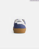 Veyron Low Sneaker in Blue/Cream Mushroom Leather from MoEa