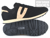 Vegan Runner in Black Hemp/ Cork from Vegetarian Shoes