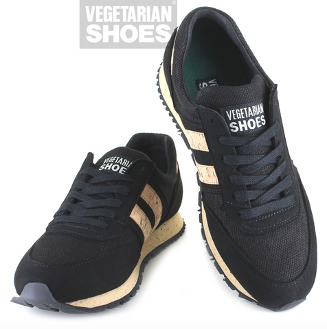 Vegan Runner in Black Hemp/ Cork from Vegetarian Shoes
