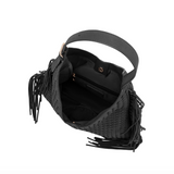 Brynlee Black Vegan Suede Tote Bag In Black from Melie Bianco