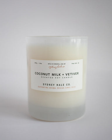 Coconut Milk + Vetiver Soy Candle from Sydney Hale